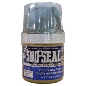 Atsko Sno-Seal Original Beeswax Waterproofing Seasonal Leather Protection + Applicator (4 oz. Jar)