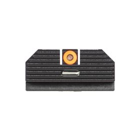 Night Fision Costa Ludus Night Sight Set for Glock 17/19/34 - Orange Tritium Front Ring/Tritium Blac