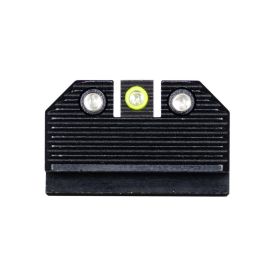 Night Fision Optics-Ready Stealth Series for Glock 42/43/43X MOS Yellow Front Ring/Black Rear