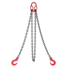 VEVOR Chain Sling, 5/16 in x 10 ft Lifting Chains with 2 Leg Grab Hooks, Heavy Duty G80 Alloy Steel Lifting Sling, 7000LBS Capacity