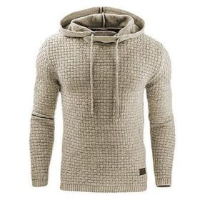 Men's hoodies sweater (Option: Khaki-M)