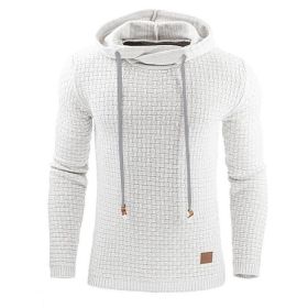 Men's hoodies sweater (Option: White-XXL)